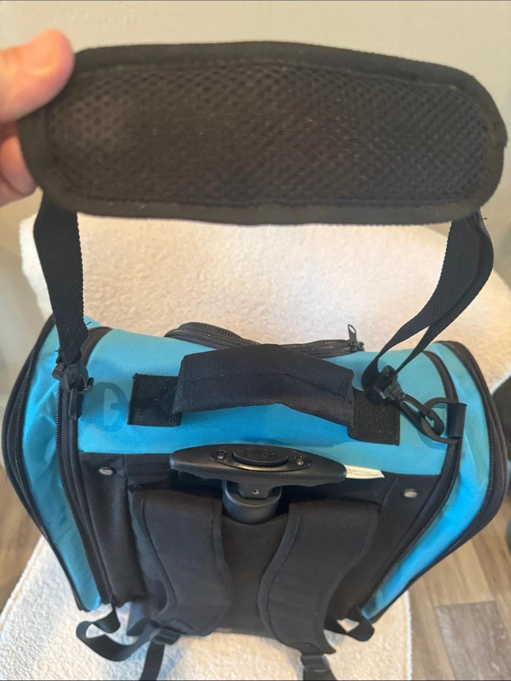 Pet Gear Blue and Black Soft-Sided Pet Carrier Backpack